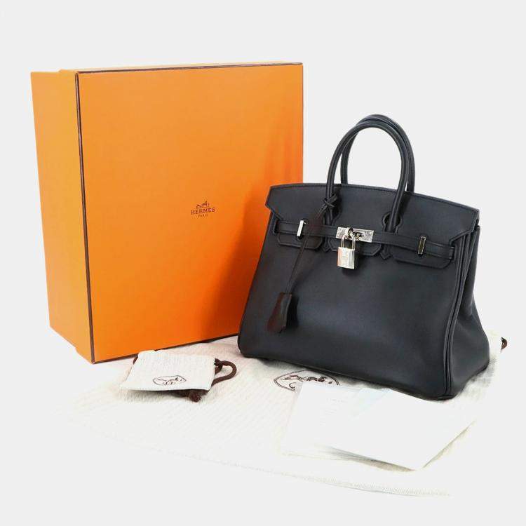مملوكة مسبقًا Hermes Birkin 25 Swift Black Handbag