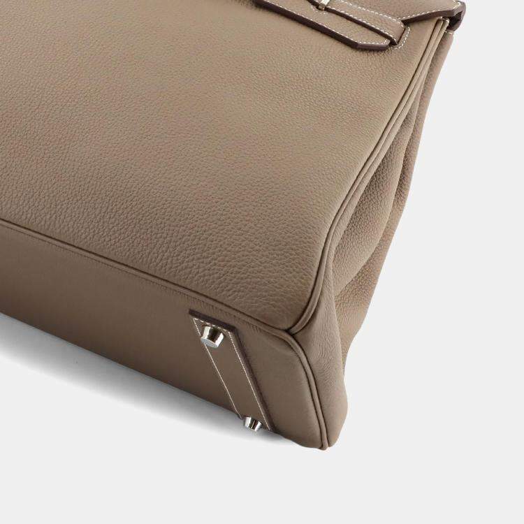 Pre Owned Hermes Togo Etoupe Birkin Handbag 40