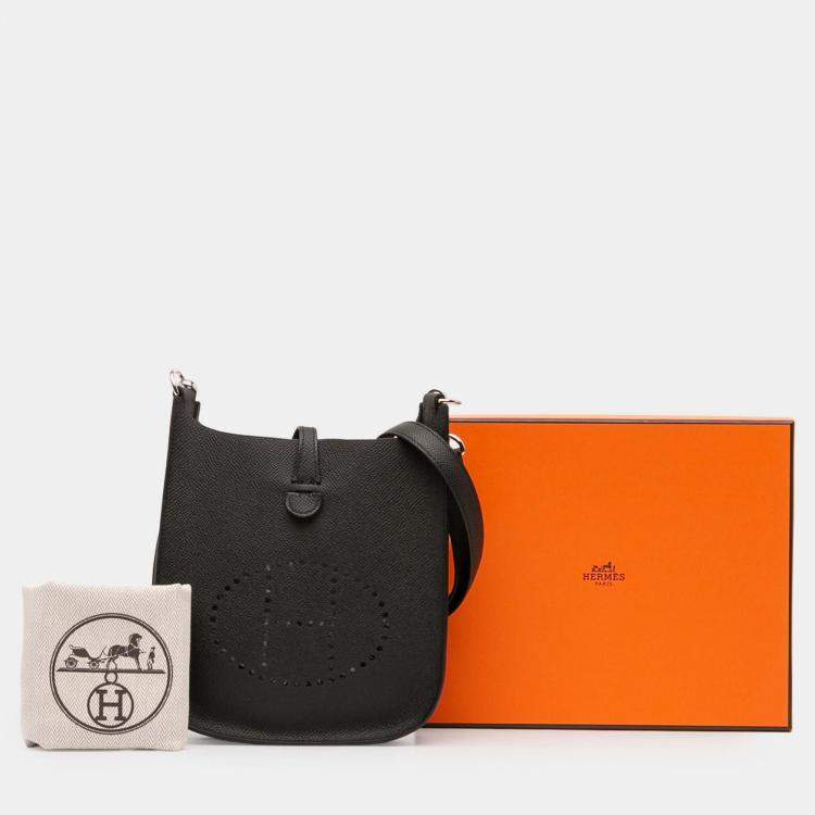 Pre Owned Hermes Evelyne 16 Sellier Noir Epsom