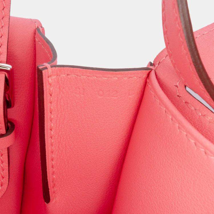 Pre Owned Hermes Rose Azalee Mini Swift Halzan 22