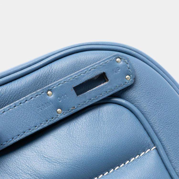 Pre Owned Hermes Blue Agate Swift Berline 28