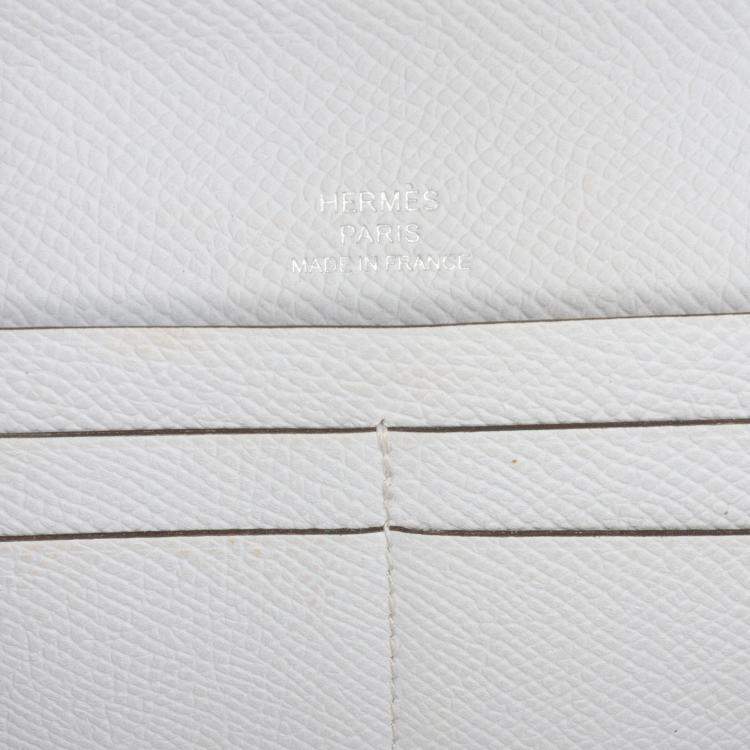 Pre Owned Hermes Gris Pale Epsom Maillon To Go Wallet