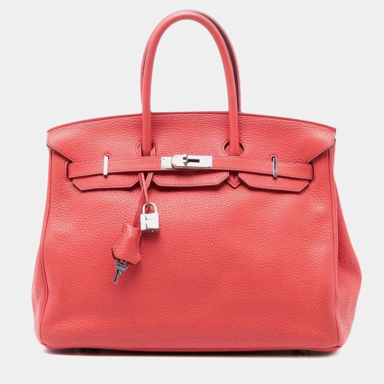 Pre Owned Hermes Bougainvillea Clemence Birkin Retourne 35