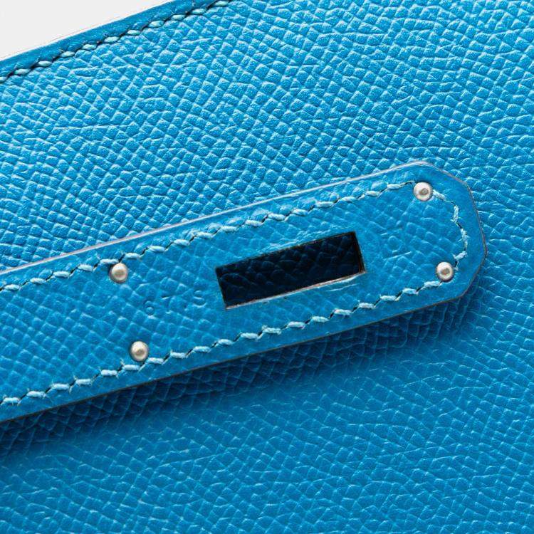 Pre Owned Hermes Blue Frida Epsom Kelly II Retourne 35