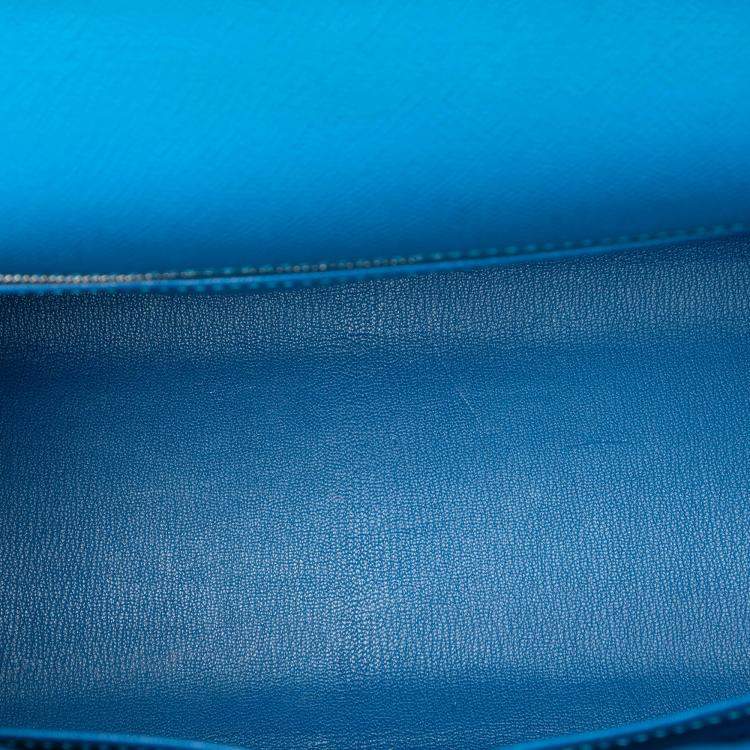 Pre Owned Hermes Blue Frida Epsom Kelly II Retourne 35