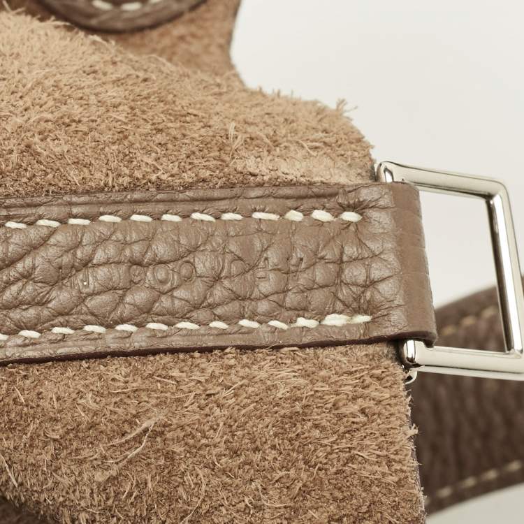 Pre Owned Hermès Picotin Lock 18 Etoupe Taurillon Clemence Leather Tote