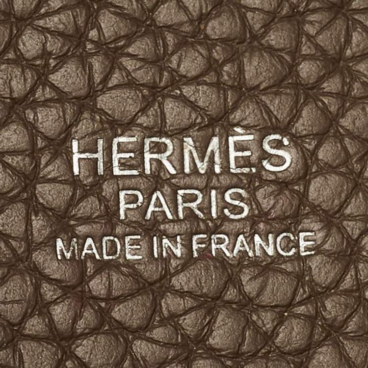 Pre Owned Hermès Picotin Lock 18 Etoupe Taurillon Clemence Leather Tote