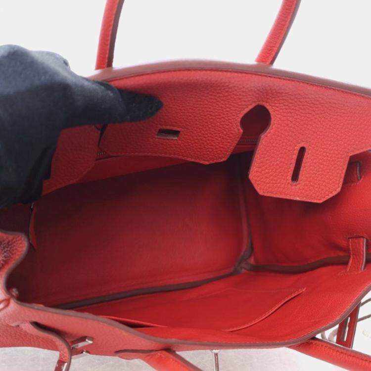 Pre Owned Hermes  Birkin 30 Rouge Vif Togo Bag