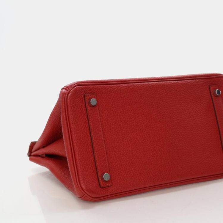 Pre Owned Hermes  Birkin 30 Rouge Vif Togo Bag