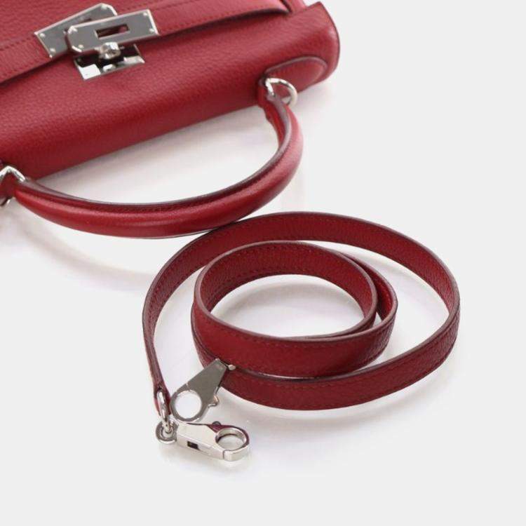 Pre Owned Hermes Rouge Garance Togo Kelly 28