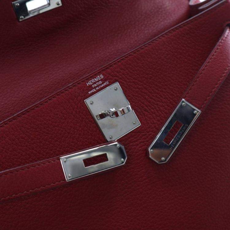 Pre Owned Hermes Rouge Garance Togo Kelly 28