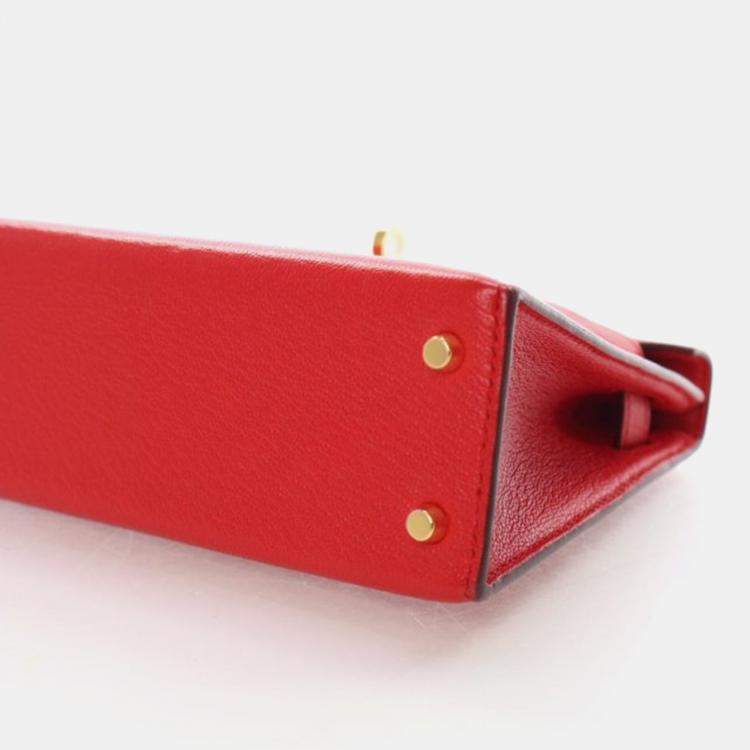 Pre Owned Hermes Rouge De Coeur Epsom Mini Kelly 20