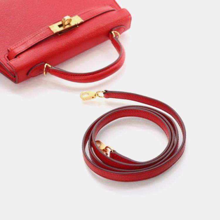 Pre Owned Hermes Rouge De Coeur Epsom Mini Kelly 20
