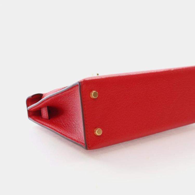 Pre Owned Hermes Rouge De Coeur Epsom Mini Kelly 20