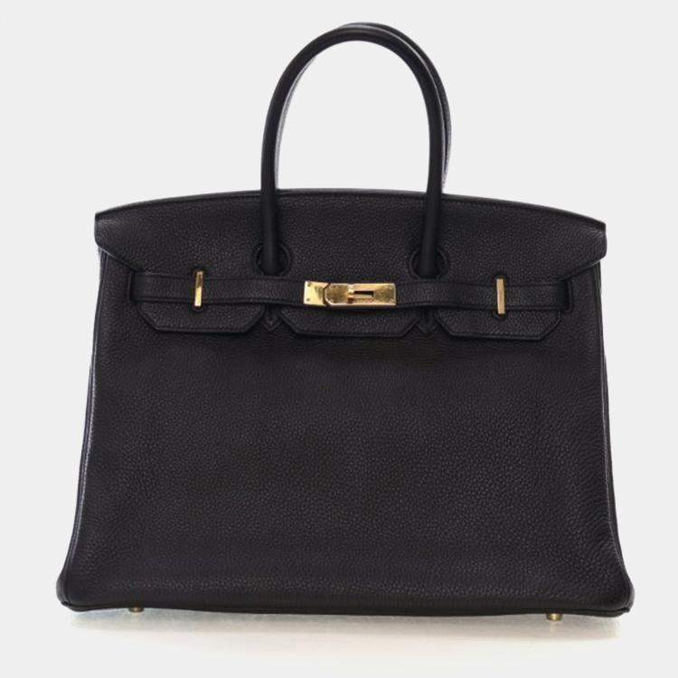 Pre Owned Hermes Noir Togo Birkin 35