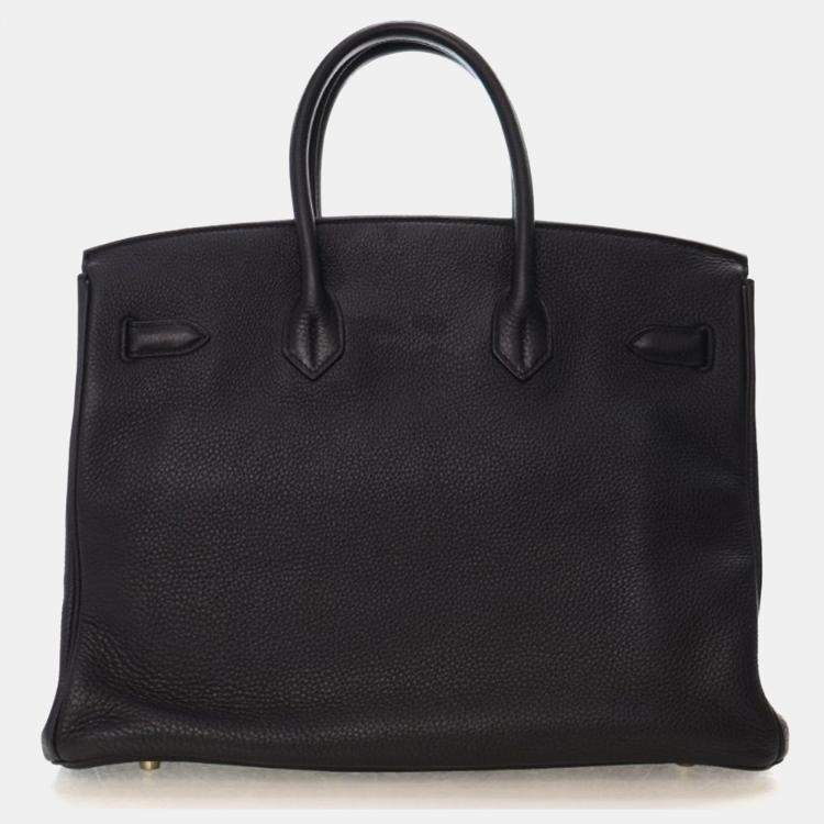 Pre Owned Hermes Noir Togo Birkin 35