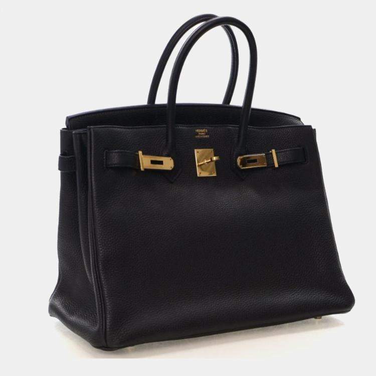 Pre Owned Hermes Noir Togo Birkin 35