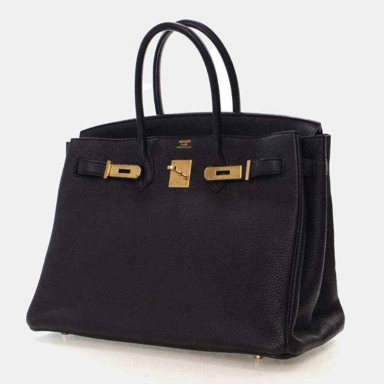 Pre Owned Hermes Noir Togo Birkin 35