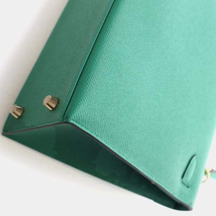 Pre Owned Hermes Vert Vertigo Epsom Sellier Kelly 25