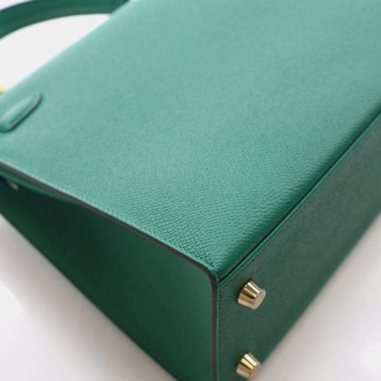 Pre Owned Hermes Vert Vertigo Epsom Sellier Kelly 25