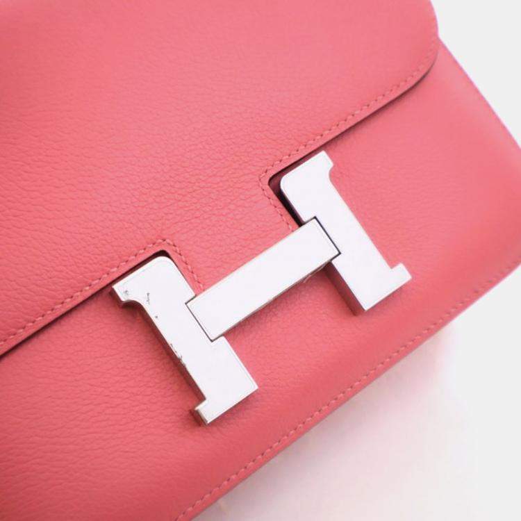Pre Owned Hermes Rose Azalee Evercolor Constance 18