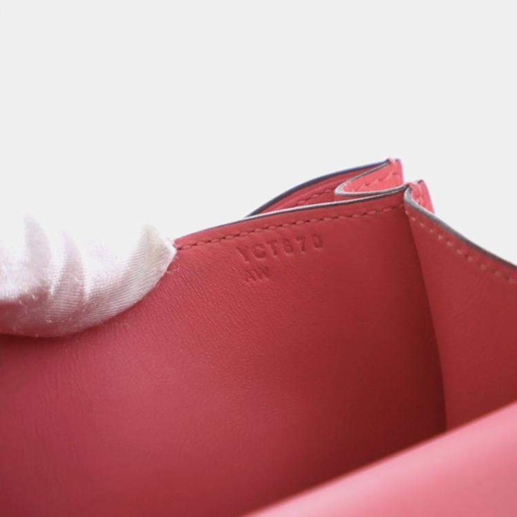 Pre Owned Hermes Rose Azalee Evercolor Constance 18