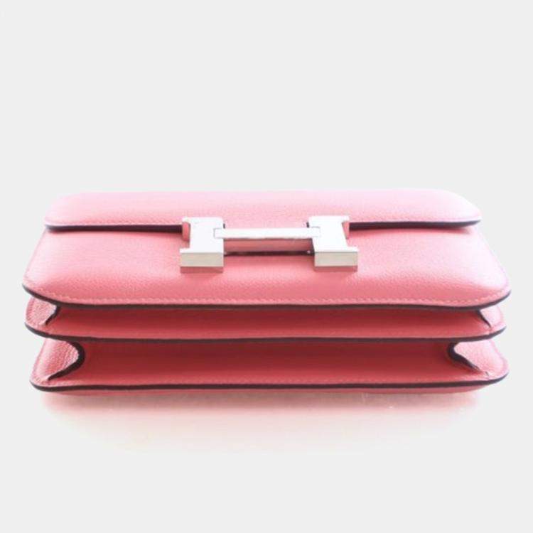 Pre Owned Hermes Rose Azalee Evercolor Constance 18