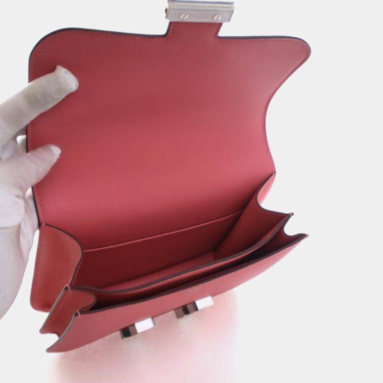 Pre Owned Hermes Rose Azalee Evercolor Constance 18