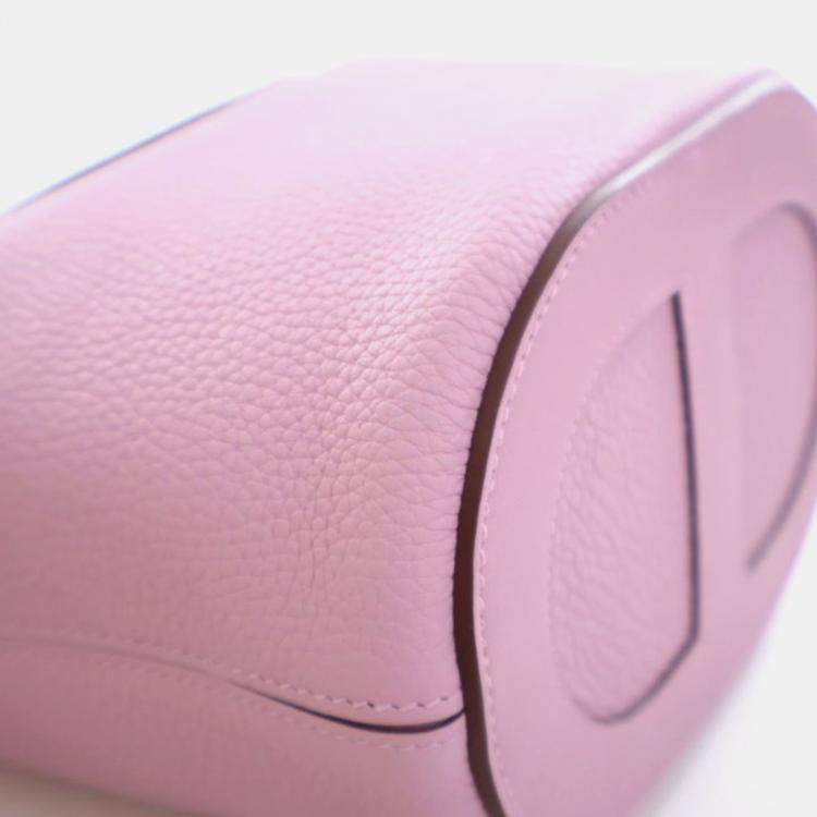 Pre Owned Hermes Mauve Sylvestre Swift In-The-Loop Bucket 18