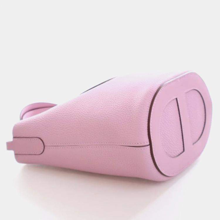 Pre Owned Hermes Mauve Sylvestre Swift In-The-Loop Bucket 18