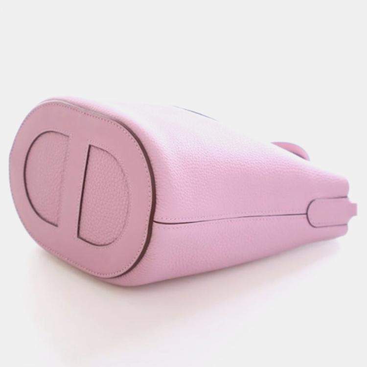 Pre Owned Hermes Mauve Sylvestre Swift In-The-Loop Bucket 18