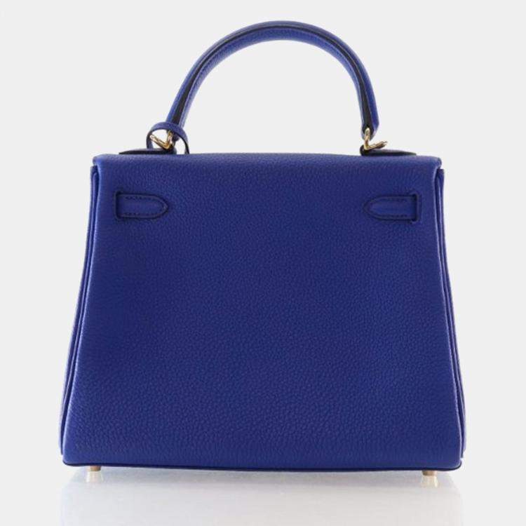 Pre Owned Hermes Royal Blue Togo Kelly 25