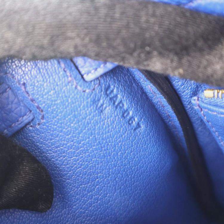 Pre Owned Hermes Royal Blue Togo Kelly 25