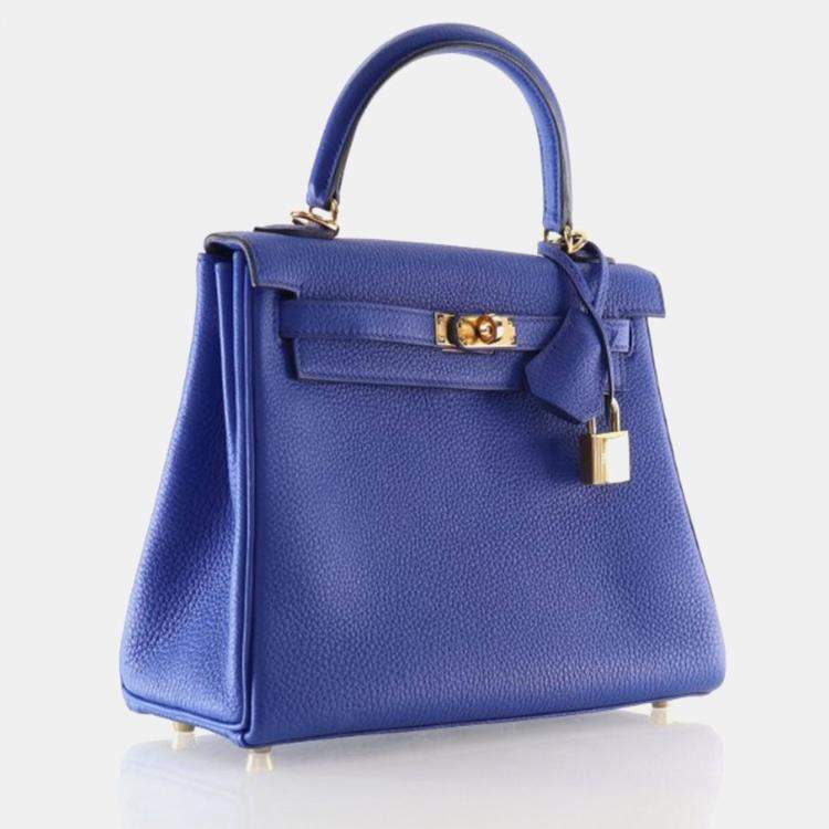 Pre Owned Hermes Royal Blue Togo Kelly 25
