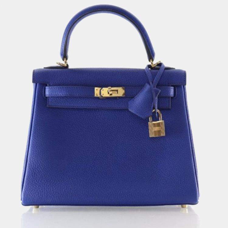 Pre Owned Hermes Royal Blue Togo Kelly 25