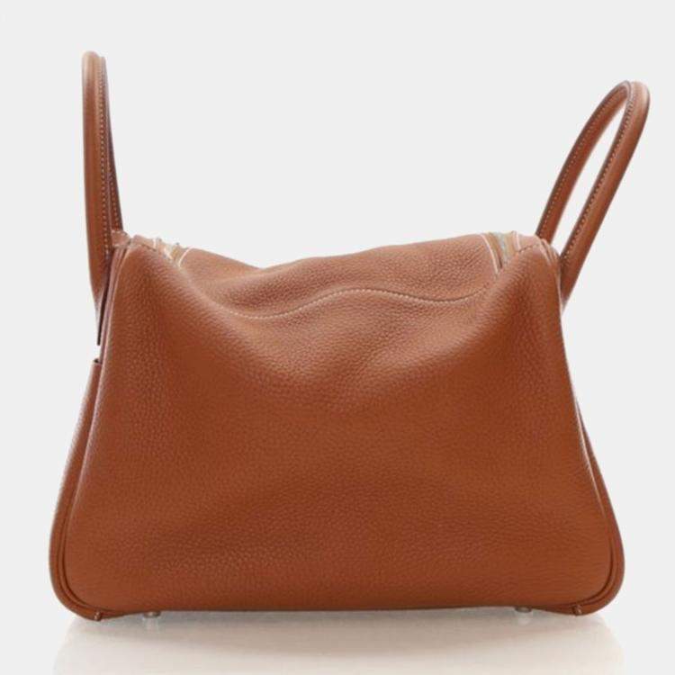 Pre Owned Hermes Gold Clemence Lindy 26