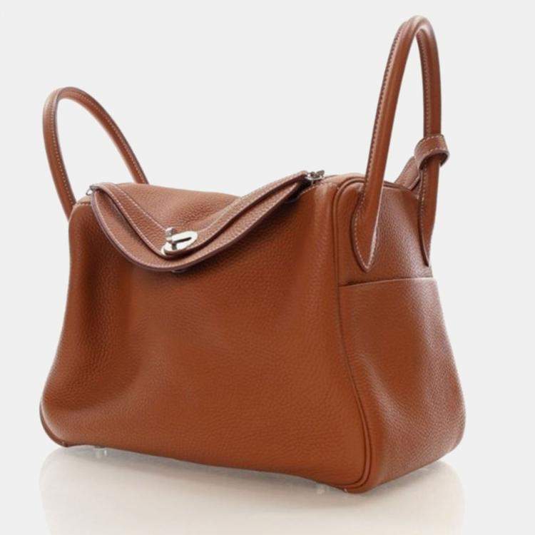 Pre Owned Hermes Gold Clemence Lindy 26