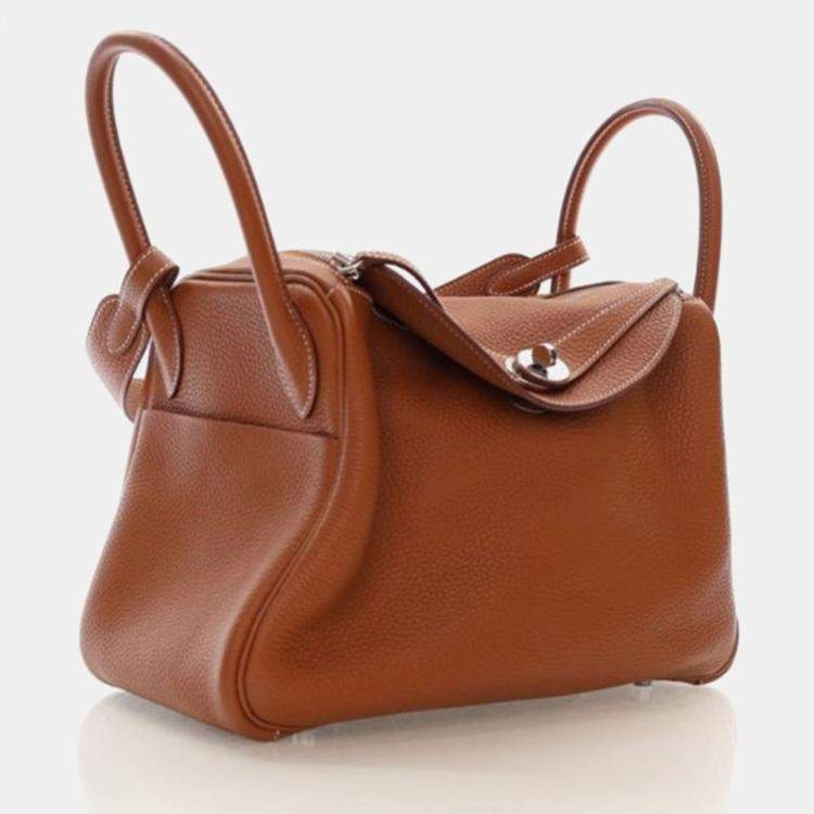 Pre Owned Hermes Gold Clemence Lindy 26