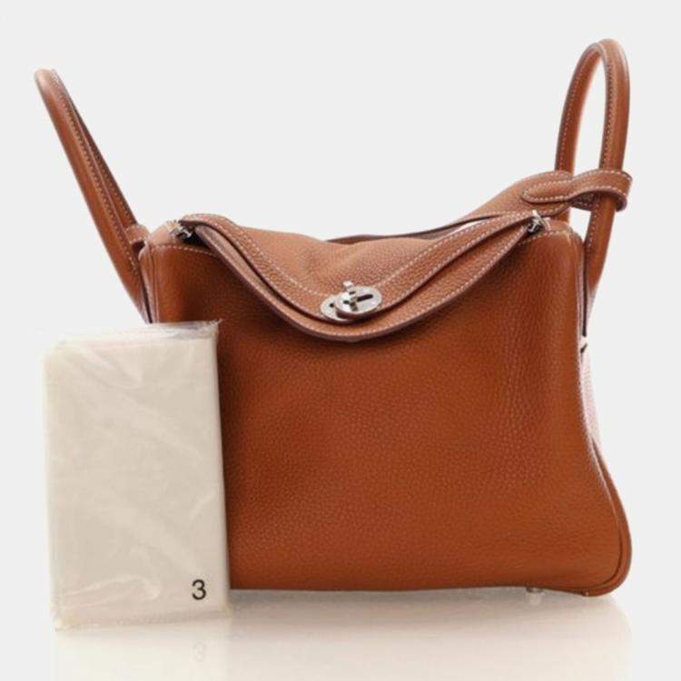 Pre Owned Hermes Gold Clemence Lindy 26