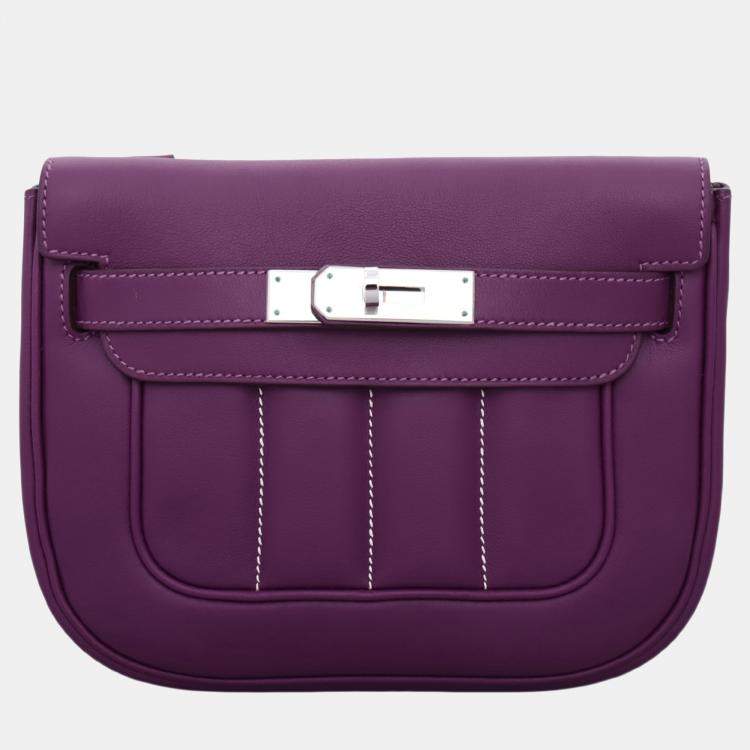 Pre Owned Hermes Mini Berline Purple Calf Bag