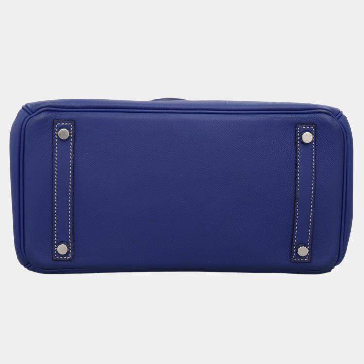 Pre Owned Hermes Blue Epsom Leather Birkin 30 Candy