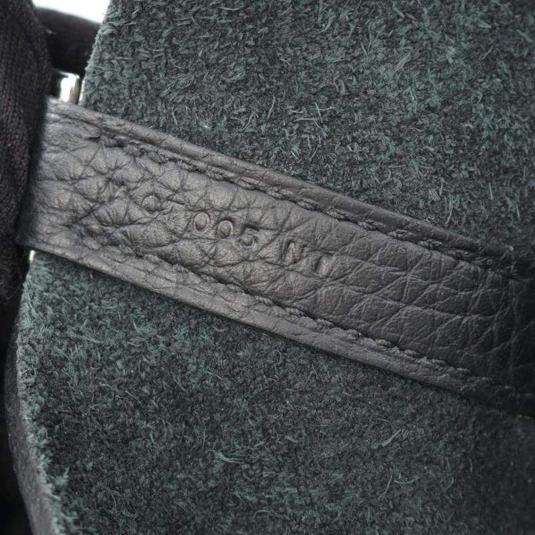 Pre Owned Hermes Picotin Lock 22 Black Taurillon Clemence Leather Top Handle Bag