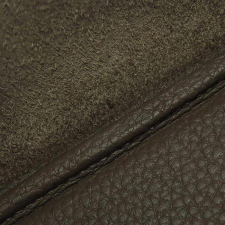 Pre Owned Hermes Picotin Lock 18 Etoupe Taurillon Clemence Leather Shoulder Bag