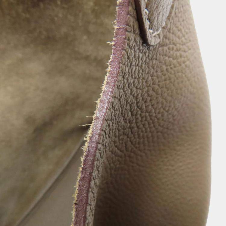 Pre Owned Hermes Picotin Lock 18 Etoupe Taurillon Clemence Leather Shoulder Bag