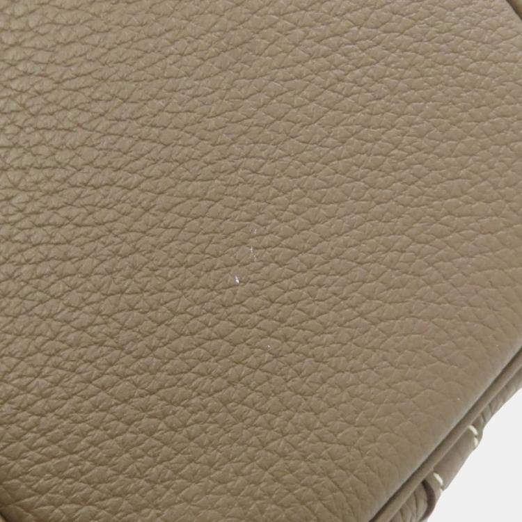 Pre Owned Hermes Picotin Lock 18 Etoupe Taurillon Clemence Leather Shoulder Bag