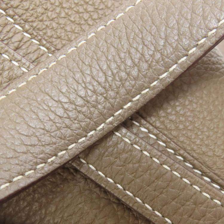 Pre Owned Hermes Picotin Lock 18 Etoupe Taurillon Clemence Leather Shoulder Bag