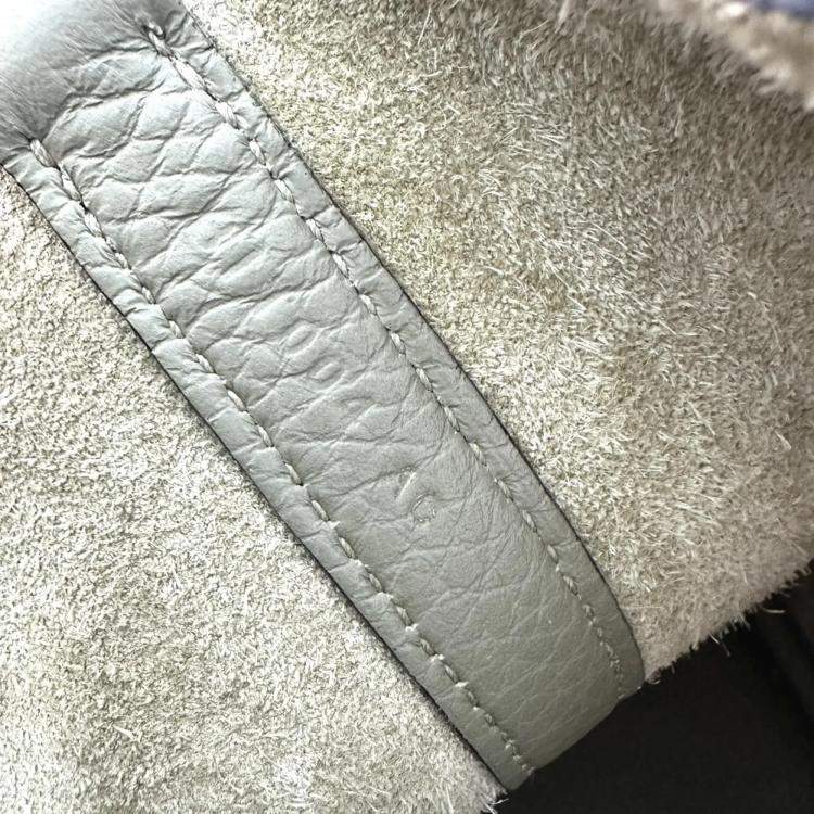 Pre Owned Hermes Picotin Lock 18 Sage Grey Taurillon Clemence Leather Top Handle Bag