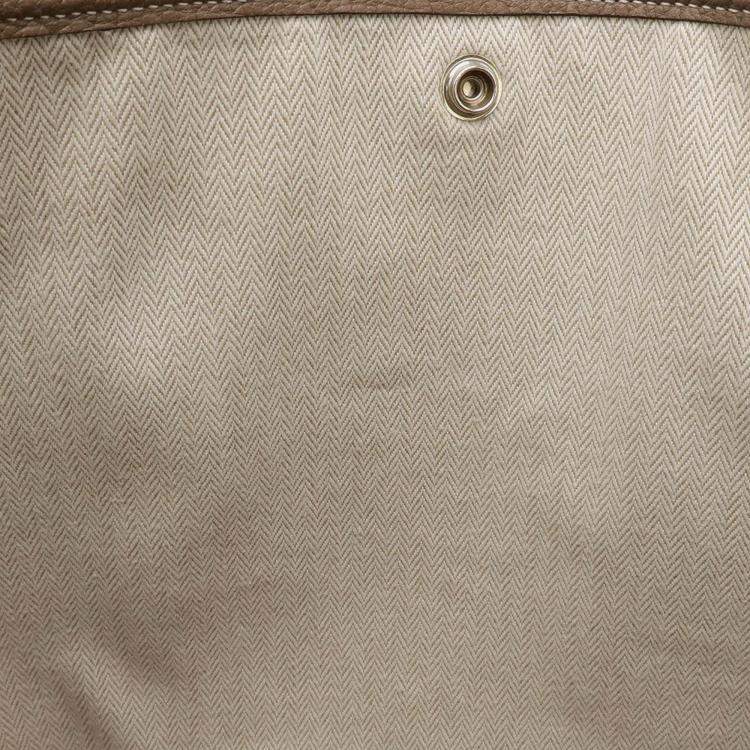 Pre Owned Hermes Garden Pm Tote Bag Handbag Negonda Leather Etoupe Greige