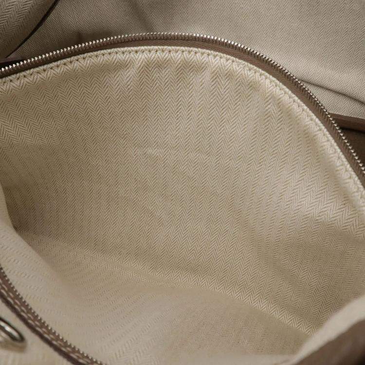 Pre Owned Hermes Garden Pm Tote Bag Handbag Negonda Leather Etoupe Greige