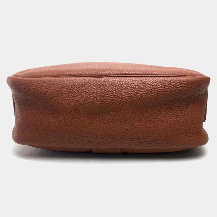 Pre Owned Hermes Brown Leather Crossbody Bag
